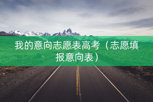 我的意向志愿表高考（志愿填报意向表）