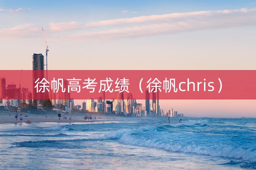 徐帆高考成绩（徐帆chris）