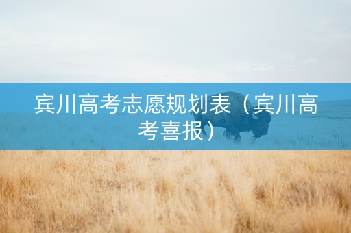 宾川高考志愿规划表（宾川高考喜报）