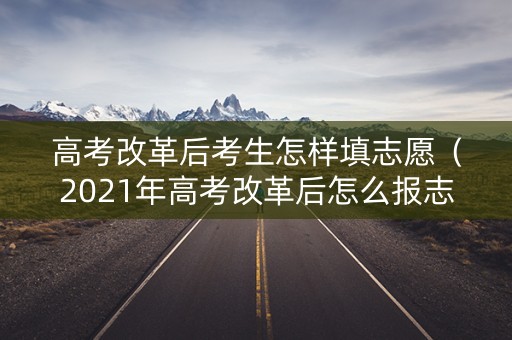 高考改革后考生怎样填志愿（2021年高考改革后怎么报志愿）