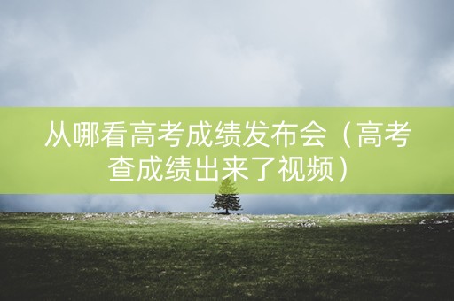 从哪看高考成绩发布会（高考查成绩出来了视频）
