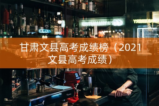 甘肃文县高考成绩榜（2021文县高考成绩）