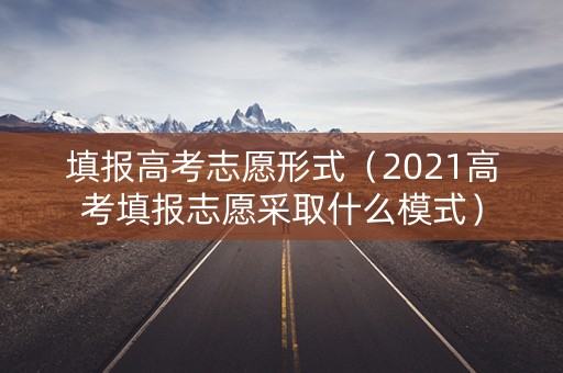 填报高考志愿形式（2021高考填报志愿采取什么模式）