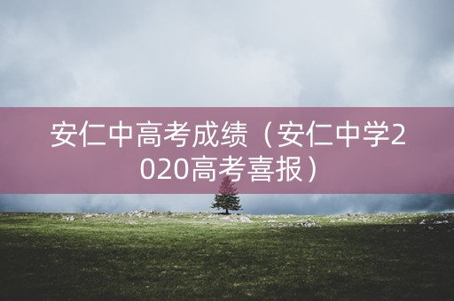 安仁中高考成绩（安仁中学2020高考喜报）