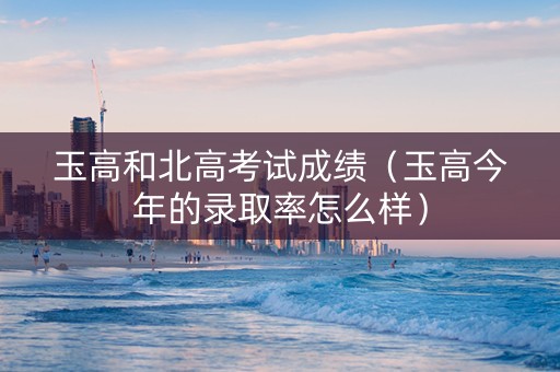 玉高和北高考试成绩（玉高今年的录取率怎么样）