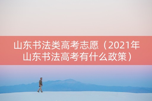 山东书法类高考志愿（2021年山东书法高考有什么政策）