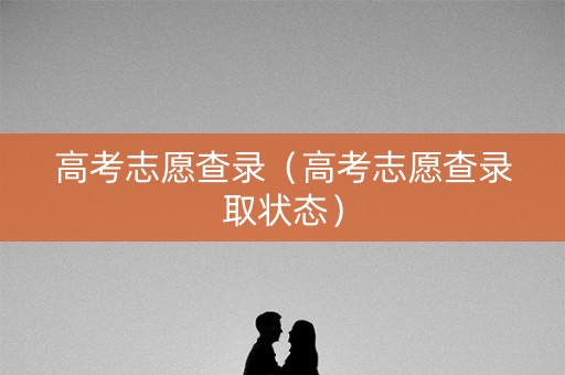高考志愿查录（高考志愿查录取状态）