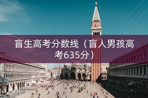 盲生高考分数线（盲人男孩高考635分）