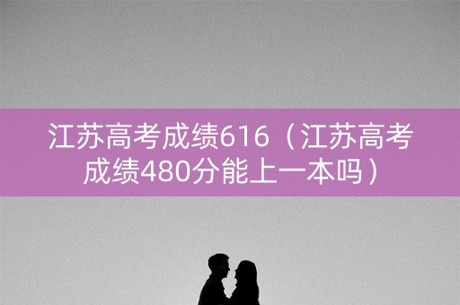 江苏高考成绩616（江苏高考成绩480分能上一本吗）