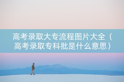 高考录取大专流程图片大全（高考录取专科批是什么意思）