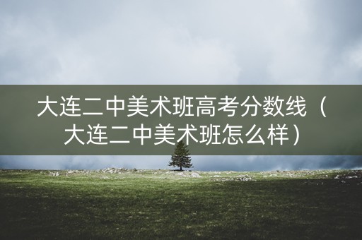 大连二中美术班高考分数线（大连二中美术班怎么样）