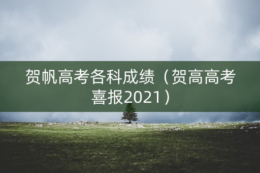 贺帆高考各科成绩（贺高高考喜报2021）