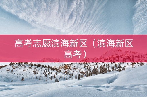 高考志愿滨海新区（滨海新区 高考）