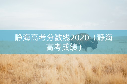 静海高考分数线2020（静海高考成绩）