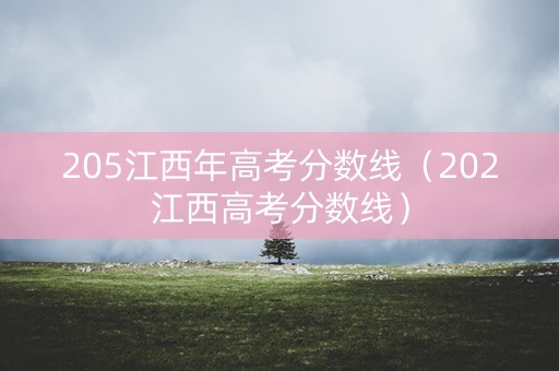 205江西年高考分数线（202江西高考分数线）