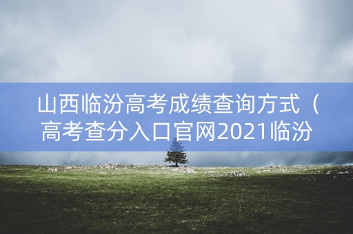 山西临汾高考成绩查询方式（高考查分入口官网2021临汾）