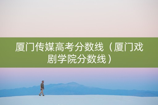 厦门传媒高考分数线（厦门戏剧学院分数线）