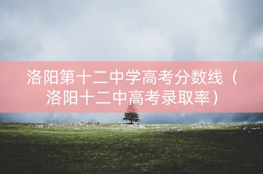 洛阳第十二中学高考分数线（洛阳十二中高考录取率）