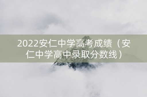 2022安仁中学高考成绩（安仁中学高中录取分数线）