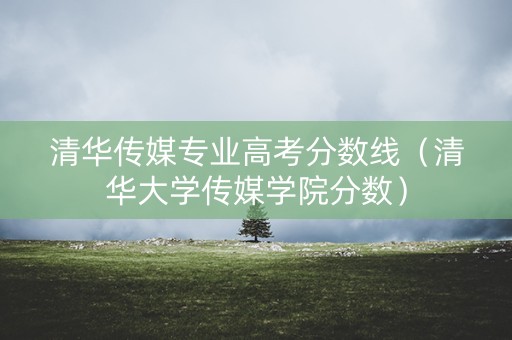清华传媒专业高考分数线（清华大学传媒学院分数）