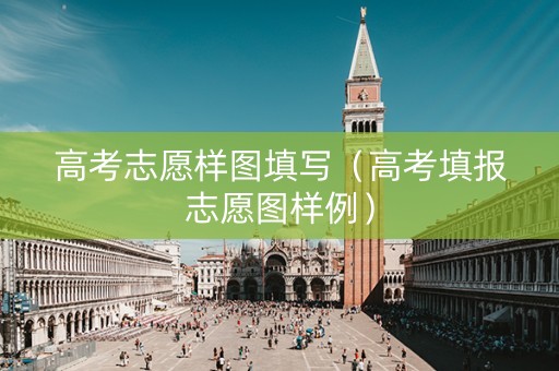 高考志愿样图填写（高考填报志愿图样例）