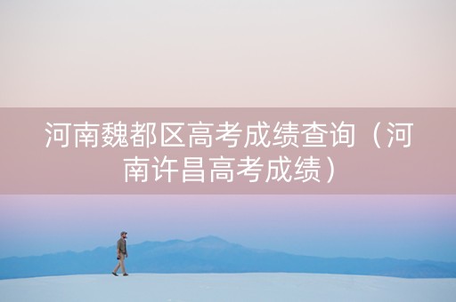 河南魏都区高考成绩查询（河南许昌高考成绩）