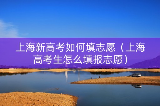 上海新高考如何填志愿（上海高考生怎么填报志愿）