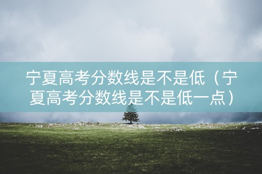 宁夏高考分数线是不是低（宁夏高考分数线是不是低一点）