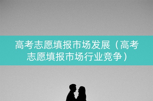 高考志愿填报市场发展（高考志愿填报市场行业竞争）