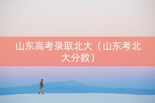 山东高考录取北大（山东考北大分数）