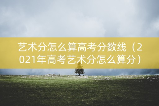 艺术分怎么算高考分数线（2021年高考艺术分怎么算分）