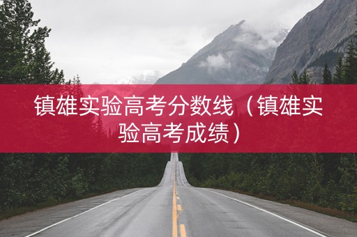 镇雄实验高考分数线（镇雄实验高考成绩）