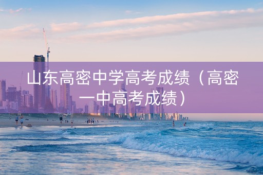 山东高密中学高考成绩（高密一中高考成绩）