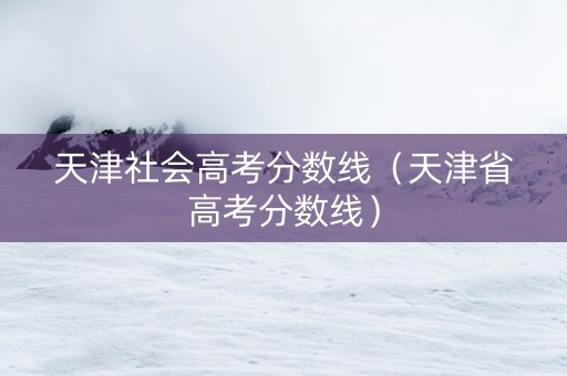天津社会高考分数线（天津省高考分数线）