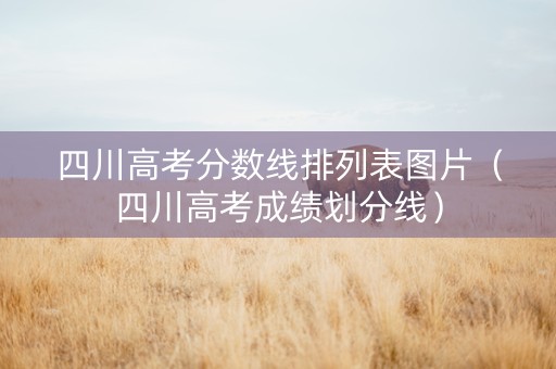 四川高考分数线排列表图片（四川高考成绩划分线）