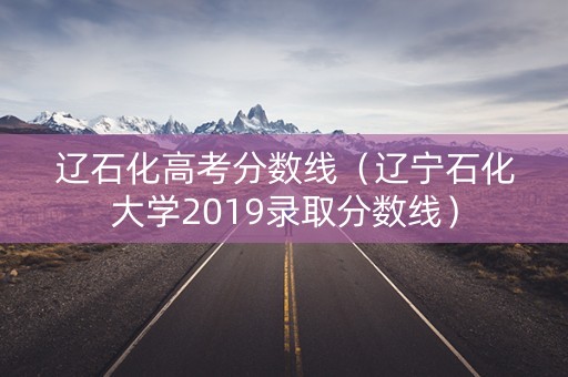 辽石化高考分数线（辽宁石化大学2019录取分数线）