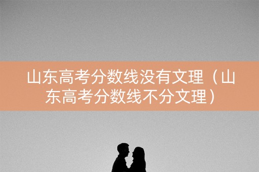 山东高考分数线没有文理（山东高考分数线不分文理）