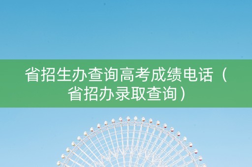 省招生办查询高考成绩电话（省招办录取查询）