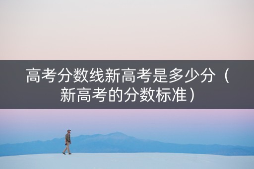 高考分数线新高考是多少分（新高考的分数标准）