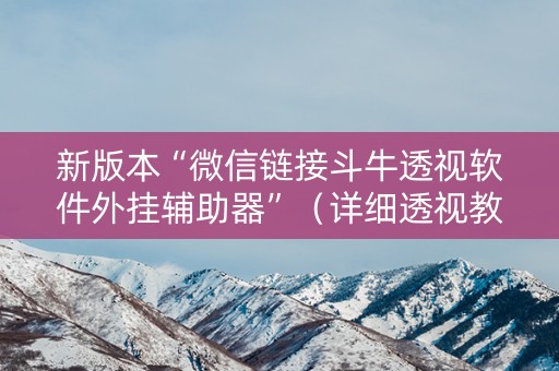新版本“微信链接斗牛透视软件外挂辅助器”（详细透视教程）-哔哩哔哩