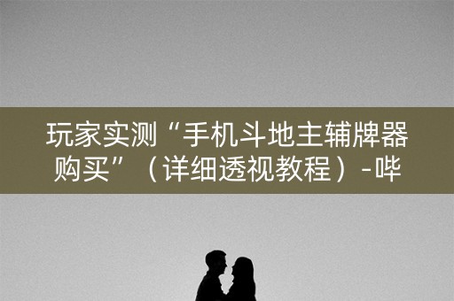 玩家实测“手机斗地主辅牌器购买”（详细透视教程）-哔哩哔哩