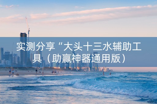 实测分享“大头十三水辅助工具（助赢神器通用版）