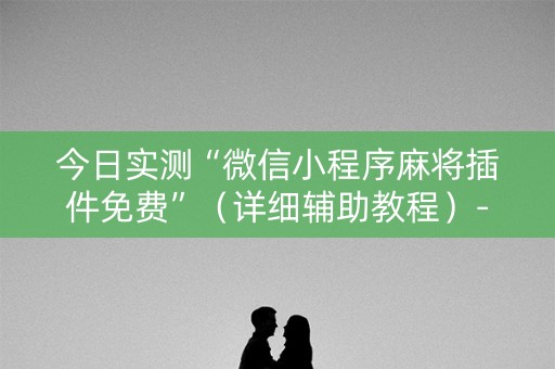 今日实测“微信小程序麻将插件免费”（详细辅助教程）-哔哩哔哩