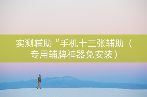 实测辅助“手机十三张辅助（专用辅牌神器免安装）