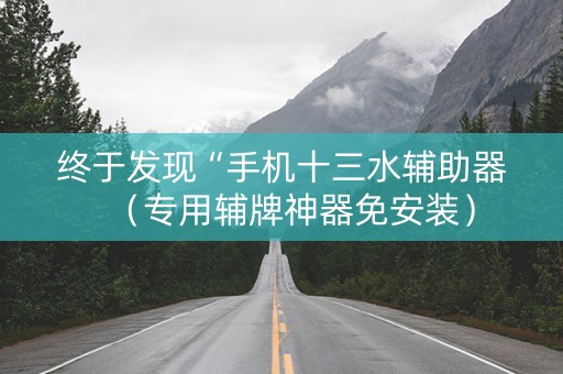 终于发现“手机十三水辅助器（专用辅牌神器免安装）
