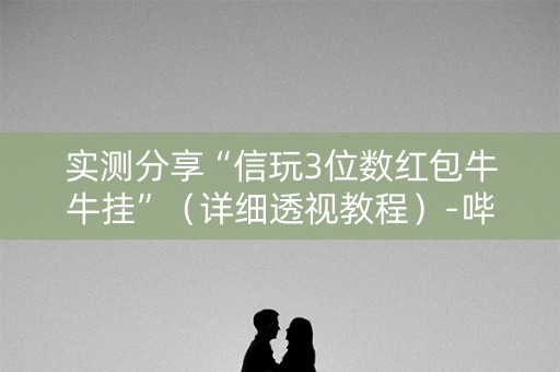 实测分享“信玩3位数红包牛牛挂”（详细透视教程）-哔哩哔哩