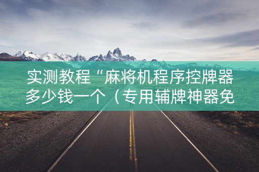 实测教程“麻将机程序控牌器多少钱一个（专用辅牌神器免安装）