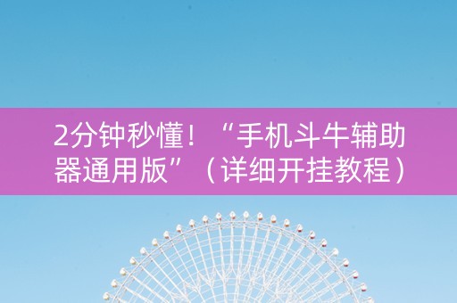 2分钟秒懂！“手机斗牛辅助器通用版”（详细开挂教程）-哔哩哔哩