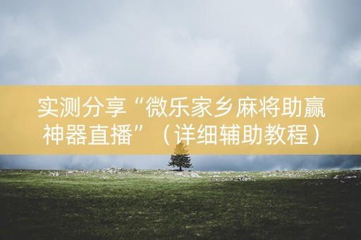 实测分享“微乐家乡麻将助赢神器直播”（详细辅助教程）-哔哩哔哩