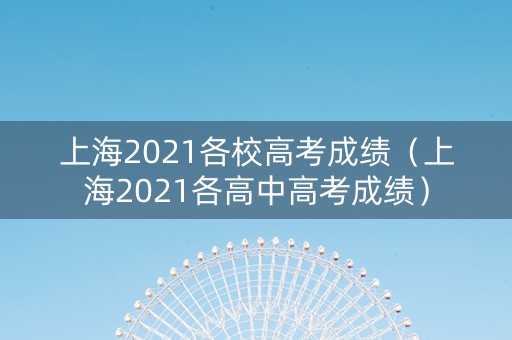 上海2021各校高考成绩（上海2021各高中高考成绩）